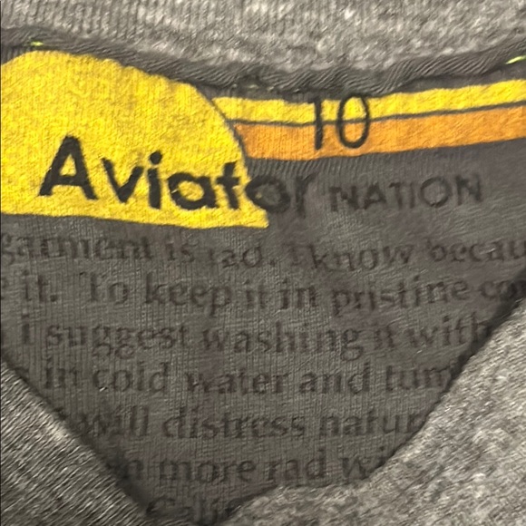 Aviator Nation, Gray and Red Short Sleeve Tee, Boys Medium (215) - Picture 2 of 6